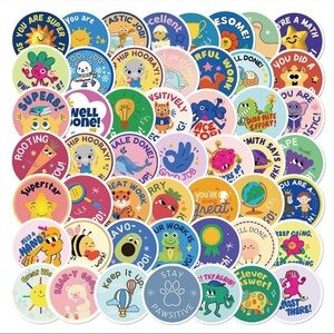 Colorful Motivational Sticker Set 50pc